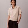 Relaxed Knit Polo Sweater