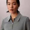 Relaxed Knit Polo Sweater