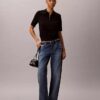 Relaxed Knit Polo Sweater