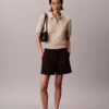 Relaxed Knit Polo Sweater