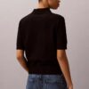 Relaxed Knit Polo Sweater