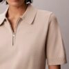 Relaxed Knit Polo Sweater
