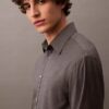 Relaxed Wool Blend Button-Down Shirt