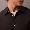 Relaxed Wool Blend Button-Down Shirt