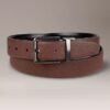 Reversible Saffiano Leather Dress Belt