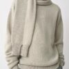 Rex Cashmere Sleeve Scarf Sweater