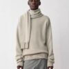 Rex Cashmere Sleeve Scarf Sweater