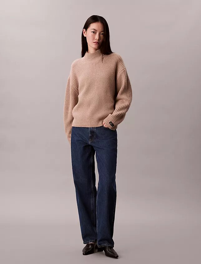 Rib Chunky Relaxed Turtleneck Sweater Rib Chunky Relaxed Turtleneck Sweater