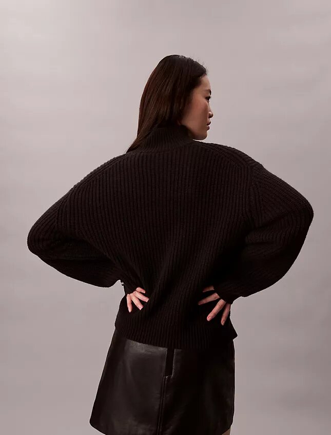 Rib Chunky Relaxed Turtleneck Sweater Rib Chunky Relaxed Turtleneck Sweater