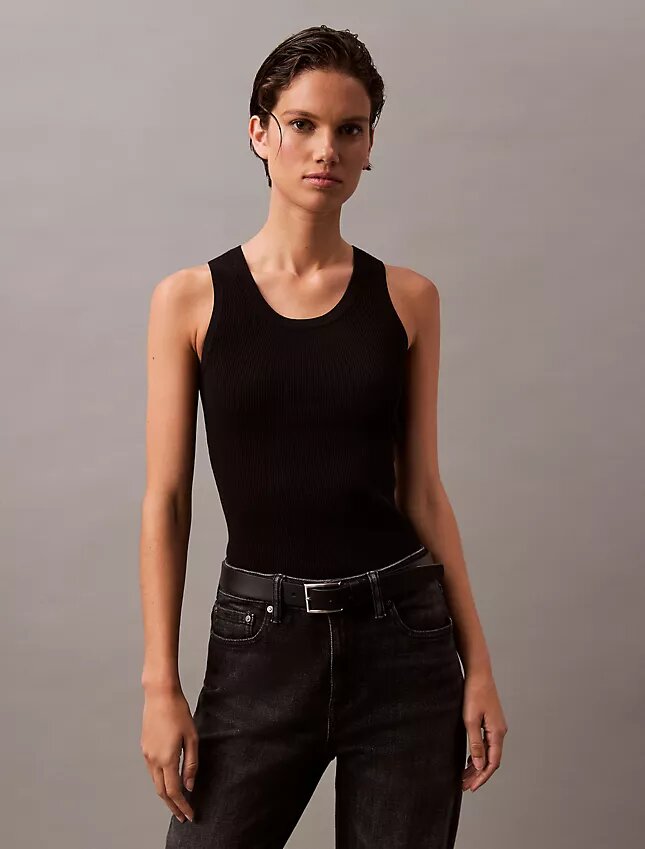 Rib Cotton Sweater Tank Rib Cotton Sweater Tank