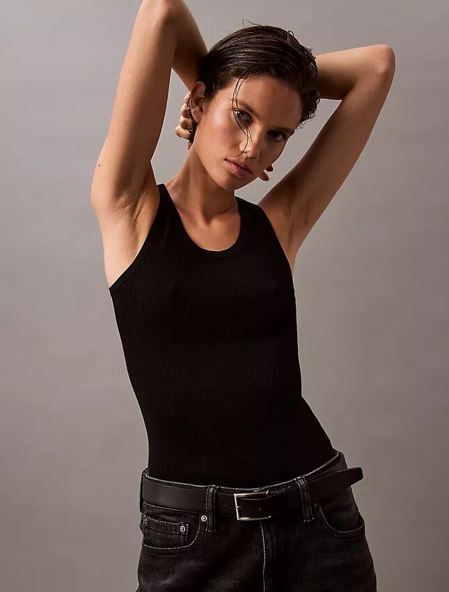 Rib Cotton Sweater Tank Rib Cotton Sweater Tank
