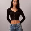 Rib Cropped Cardigan Rib Cropped Cardigan