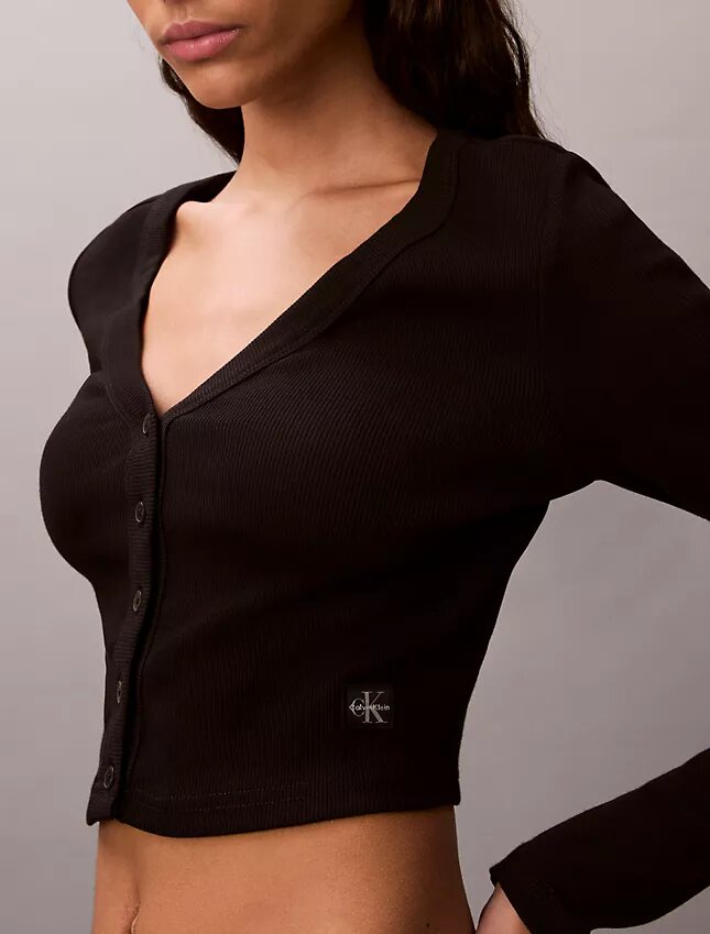 Rib Cropped Cardigan Rib Cropped Cardigan