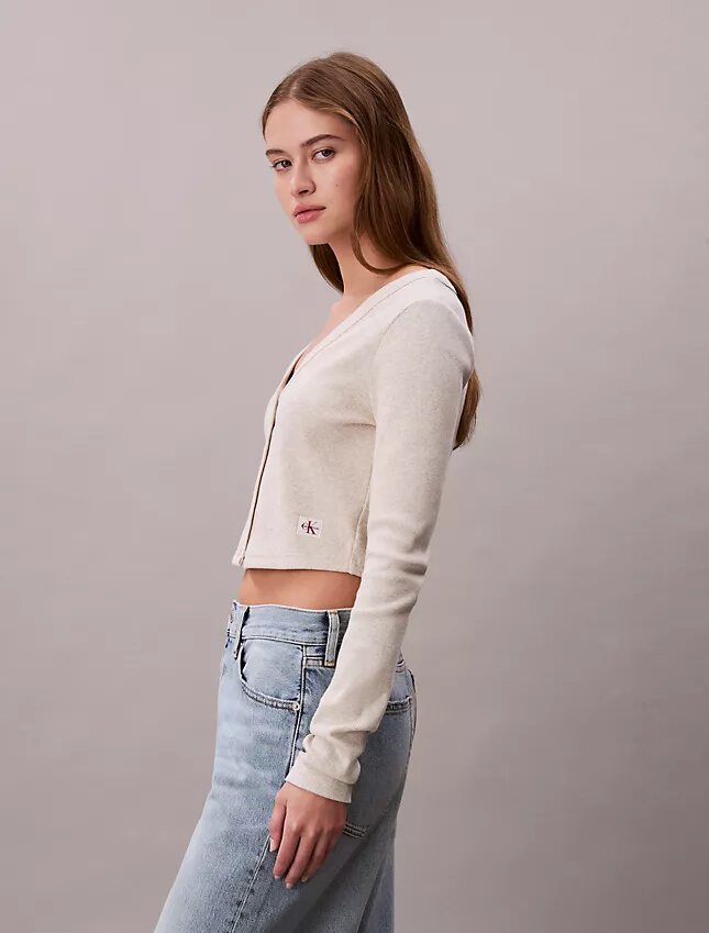 Rib Cropped Cardigan Rib Cropped Cardigan