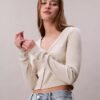 Rib Cropped Cardigan Rib Cropped Cardigan