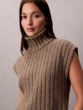 Rib Relaxed Sleeveless Sweater Rib Relaxed Sleeveless Sweater