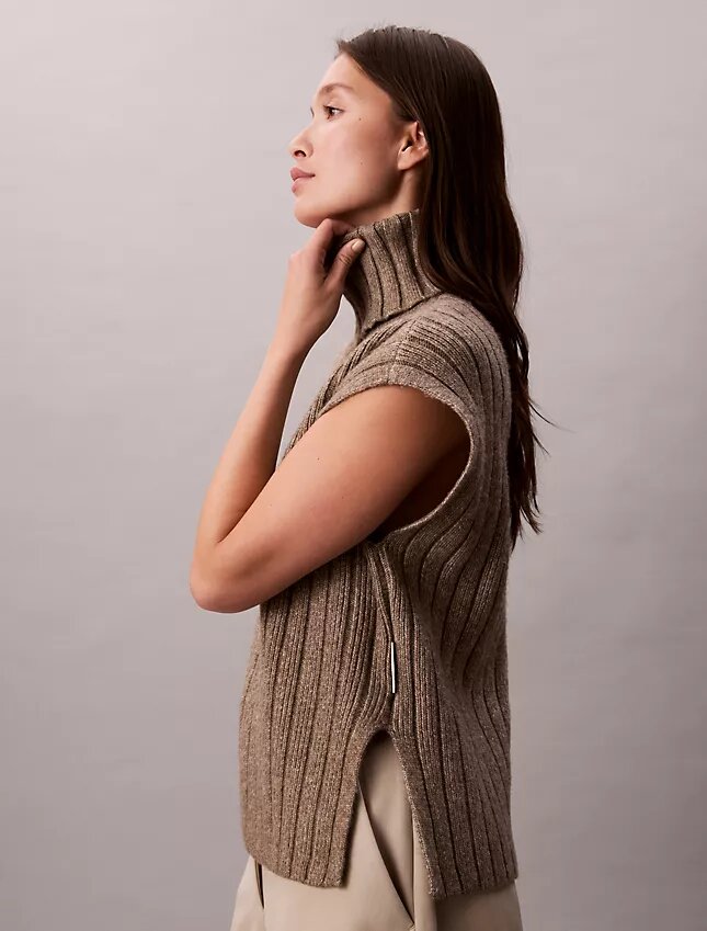 Rib Relaxed Sleeveless Sweater Rib Relaxed Sleeveless Sweater