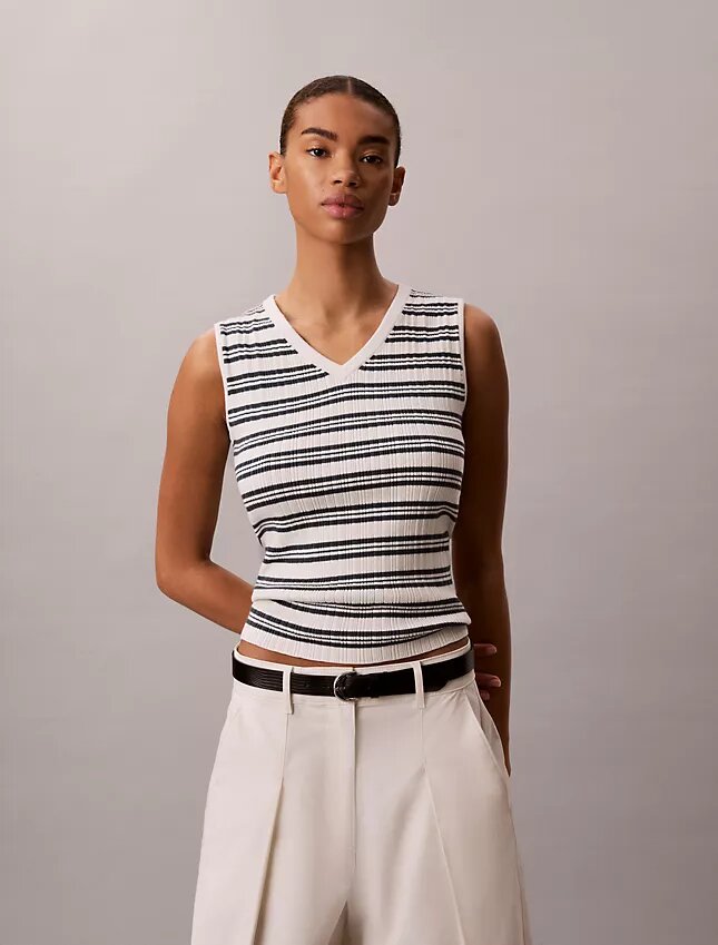 Rib V-Neck Tank Top Rib V-Neck Tank Top