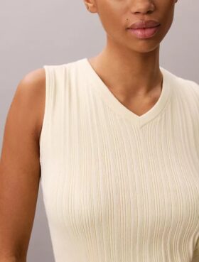 Rib V-Neck Tank Top