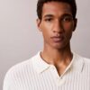 Ribbed Sweater Polo Shirt