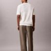 Ribbed Sweater Polo Shirt