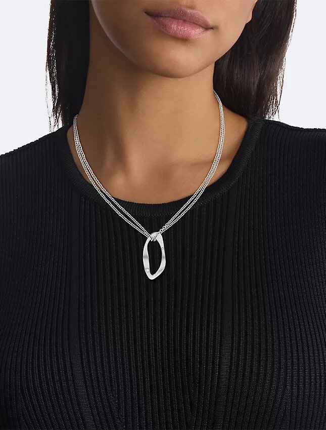 Round Organic Shape Pendant Necklace Round Organic Shape Pendant Necklace
