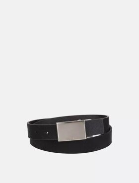 Saffiano Reversible Plaque Buckle Belt