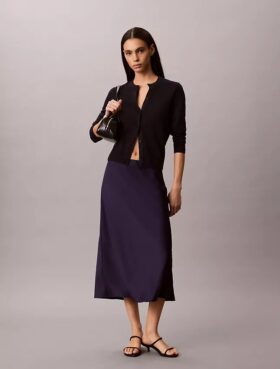 Satin Midi Skirt