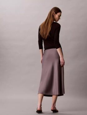 Satin Midi Skirt