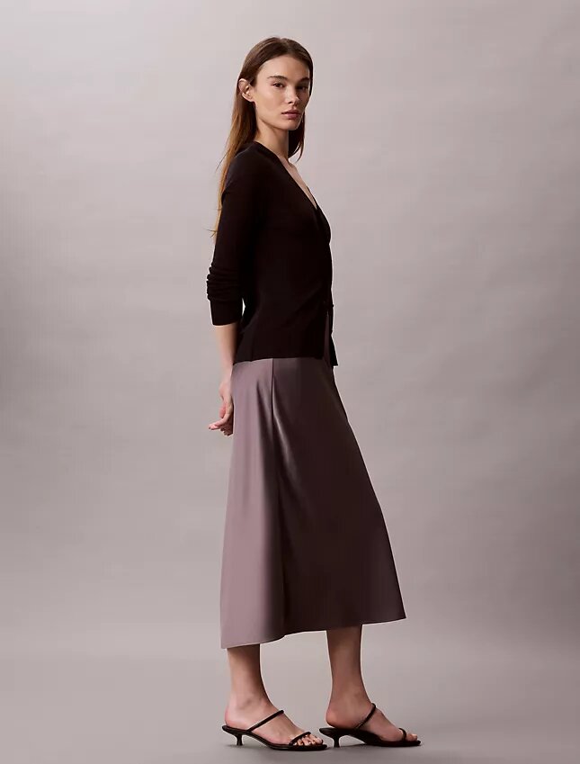 Satin Midi Skirt Satin Midi Skirt