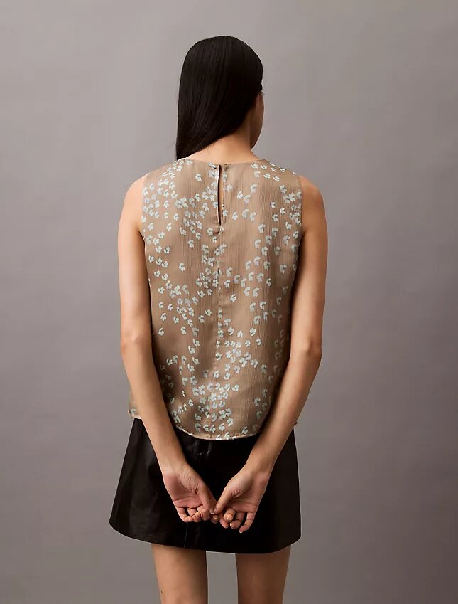 Satin Printed Tank Top Satin Printed Tank Top