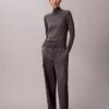 Satin Twill Relaxed Cargo Pants