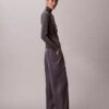 Satin Twill Relaxed Cargo Pants