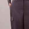 Satin Twill Relaxed Cargo Pants