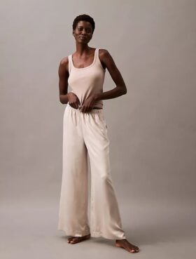 Satin Wide Leg Sleep Pants