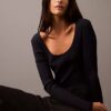 Scoop Neck Rib Sweater Scoop Neck Rib Sweater