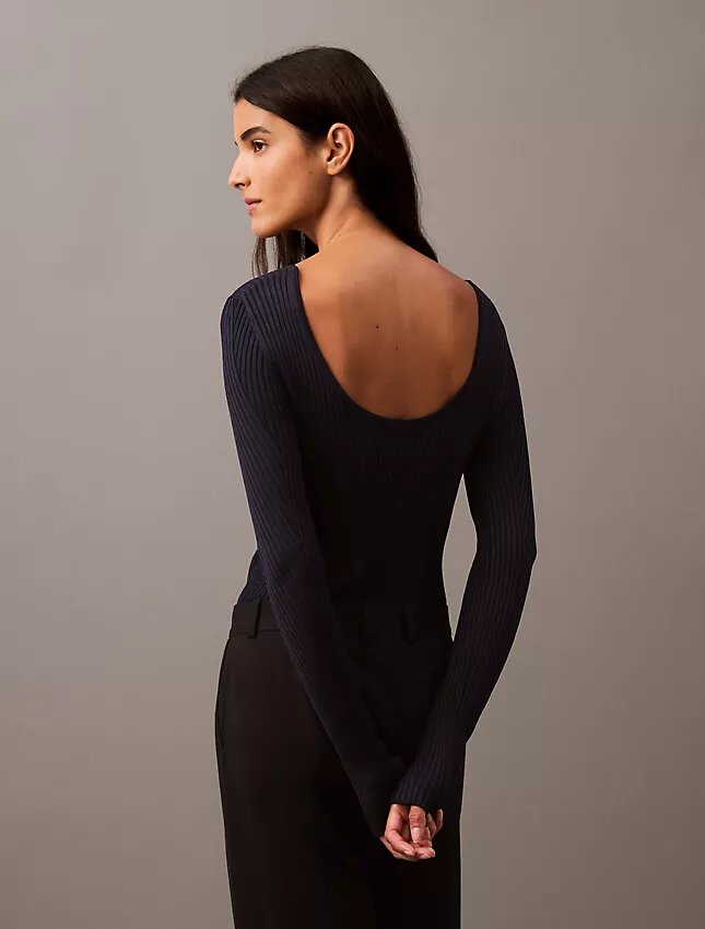 Scoop Neck Rib Sweater Scoop Neck Rib Sweater