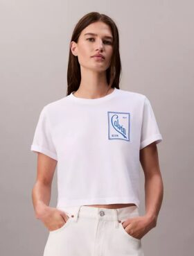 Script Logo Cropped Boxy T-Shirt