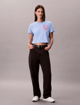 Script Logo Cropped Boxy T-Shirt