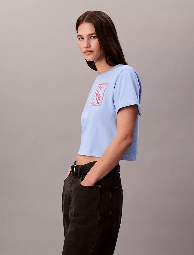 Script Logo Cropped Boxy T-Shirt Script Logo Cropped Boxy T-Shirt