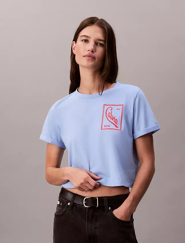 Script Logo Cropped Boxy T-Shirt Script Logo Cropped Boxy T-Shirt