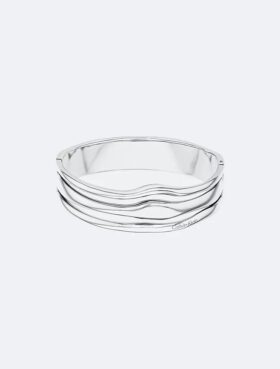 Sculptural Fluid Shape Hinged Bangle