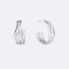 Sculptural Fluid Shape Hoop Earrings Sculptural Fluid Shape Hoop Earrings
