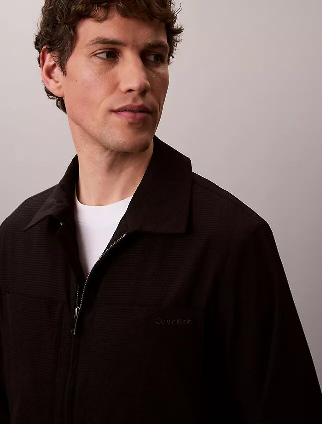 Seersucker Blouson Jacket Seersucker Blouson Jacket