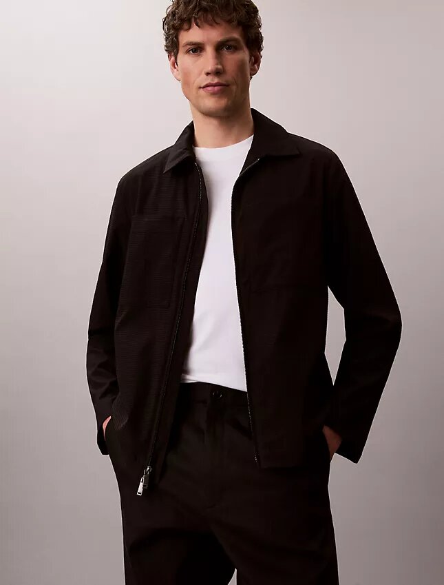 Seersucker Blouson Jacket Seersucker Blouson Jacket