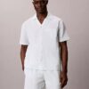 Seersucker Relaxed Sleep Button-Down Shirt