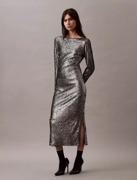 Sequin Midi Dress