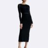 Sheer Cut out Back Maxi Dress