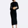 Sheer Cut out Back Maxi Dress
