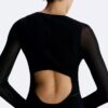 Sheer Cut out Back Maxi Dress